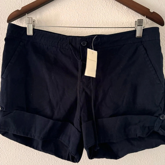 J. Crew New Navy Chino Shorts City Fit Classic Cuffed Summer Size 6 - Picture 4 of 9
